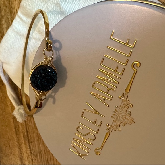 Kinsley Armelle Gold Bracelet with Blue Minerals - Picture 8 of 12